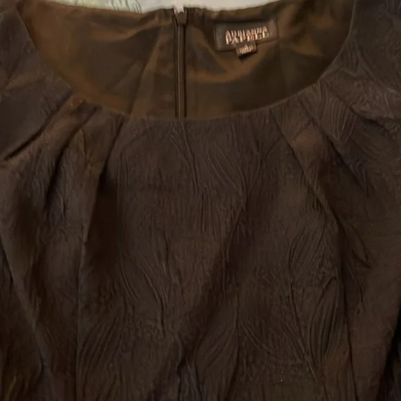 Adrianna Papell Jacquard Cap Sleeve Sheath Dress, Black, Size 4, EUC - Picture 9 of 11